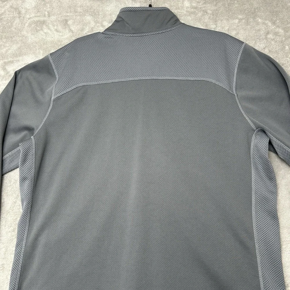 Nike Pullover Men's XL Gray Dri-FIT 1/4 Zip Mock Neck Athletic Performance
